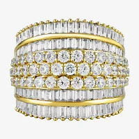 (F / Si1) 3 CT. T.W. Lab Grown White Diamond 10K Gold Band