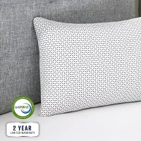 Bodipedic Home Memory Foam Cluster Pillow With Charcoal Cover