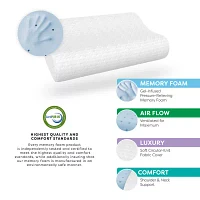 Bodipedic Home Gel Support Contour Memory Foam Bed Pillow