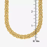 18K Gold 16 1/2 Inch Solid Byzantine Chain Necklace