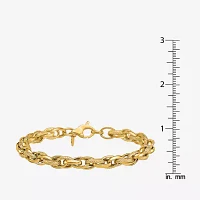 18K Gold 7.5 Inch Solid Link Chain Bracelet