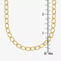 18K Gold 18 Inch Solid Link Chain Necklace