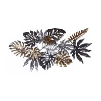 Stylecraft Tropical Leaves Painted Metal Wall Art