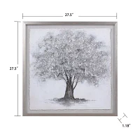 Stylecraft Silver Foliage Shadow Box Art