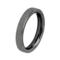 Personally Stackable Black Sterling Silver Square-Edge Ring