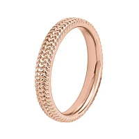 Personally Stackable 14K Rose Gold Over Sterling Silver 3.25mm Braid Ring