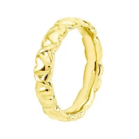 Personally Stackable 18K Yellow Gold Over Sterling Silver 4.25mm Heart Ring