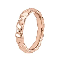 Personally Stackable 18K Rose Gold Over Sterling Silver 4.25mm Heart Ring