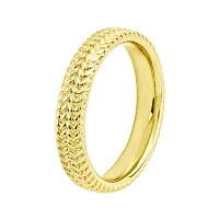 Personally Stackable 18K Yellow Gold Over Sterling Silver Ring