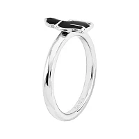 Personally Stackable Sterling Silver Cat Ring