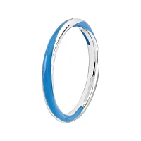 Personally Stackable Sterling Silver Twisted Enamel Ring