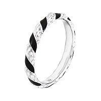 Personally Stackable Sterling Silver Enamel Ribbon Ring