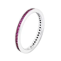 Personally Stackable Lab-Created Ruby Eternity Ring