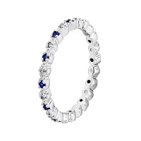 Personally Stackable Lab-Created Sapphire & Diamond-Accent Eternity Ring