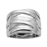 Sterling Silver Crisscross Ring