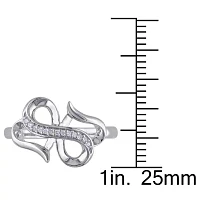 Womens Diamond Accent Natural White Sterling Silver Heart Infinity Cocktail Ring