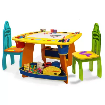 Crayola Grow 'N Up Wooden Kids Table And Chair Set 9-pc. Easel