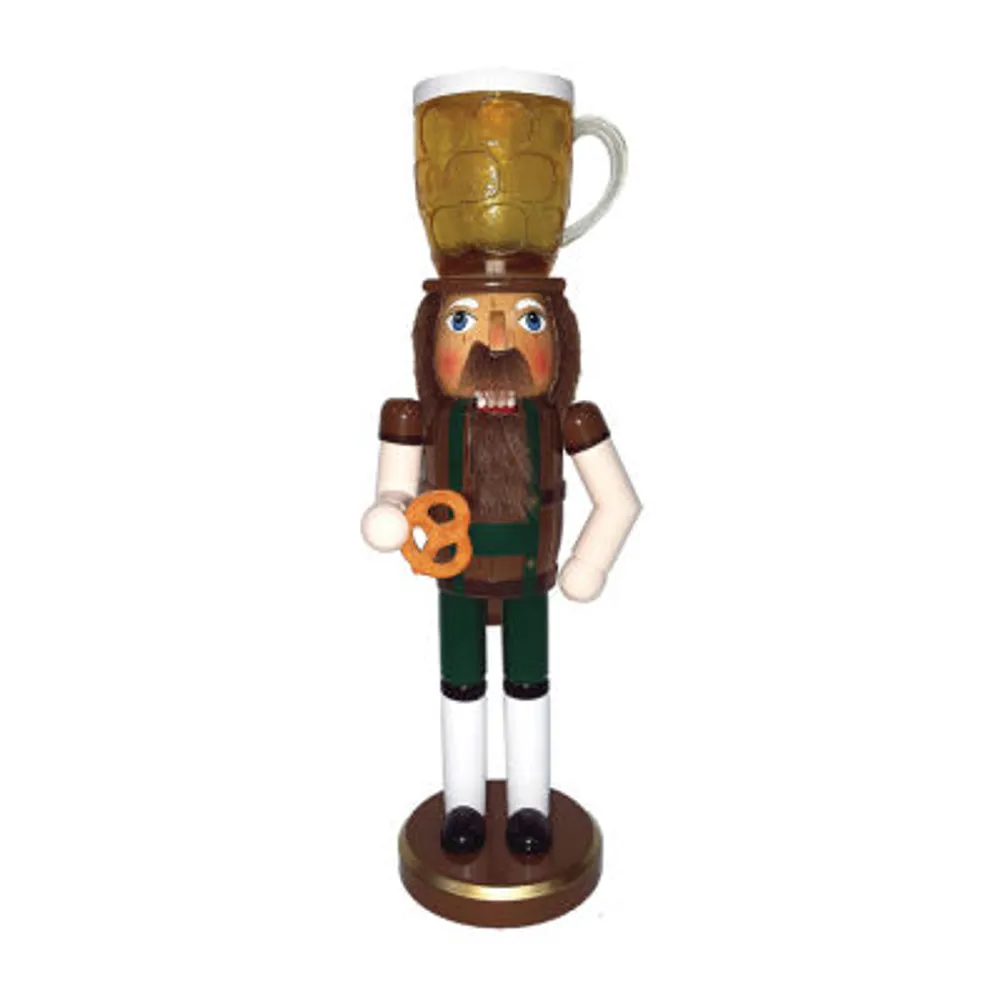 14" Beer And Pretzels" Christmas Nutcracker