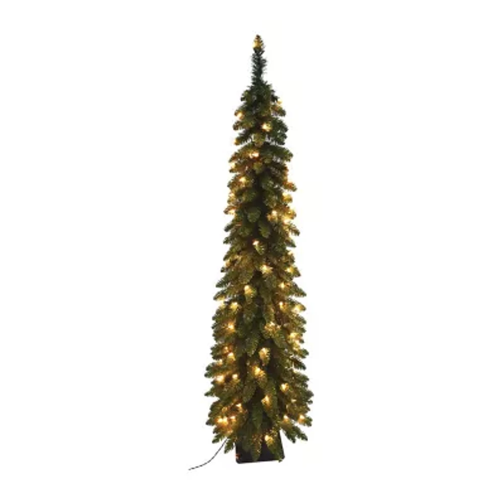 7 Foot Slim Spruce 7 Foot Pre-Lit Spruce Christmas Tree