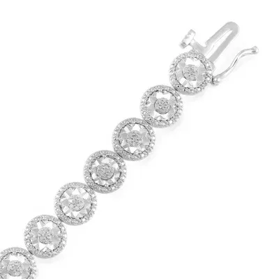 1/2 CT.T.W. Natural Diamond Sterling SIlver Tennis Bracelet