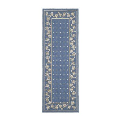 Safavieh Courtyard Collection Moema Floral Indoor/Outdoor Runner Rug