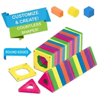 Discovery Kids 50-Piece Magnetic Tile Building Blocks Set