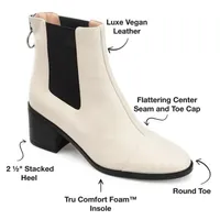 Journee Collection Womens Nigella Stacked Heel Booties