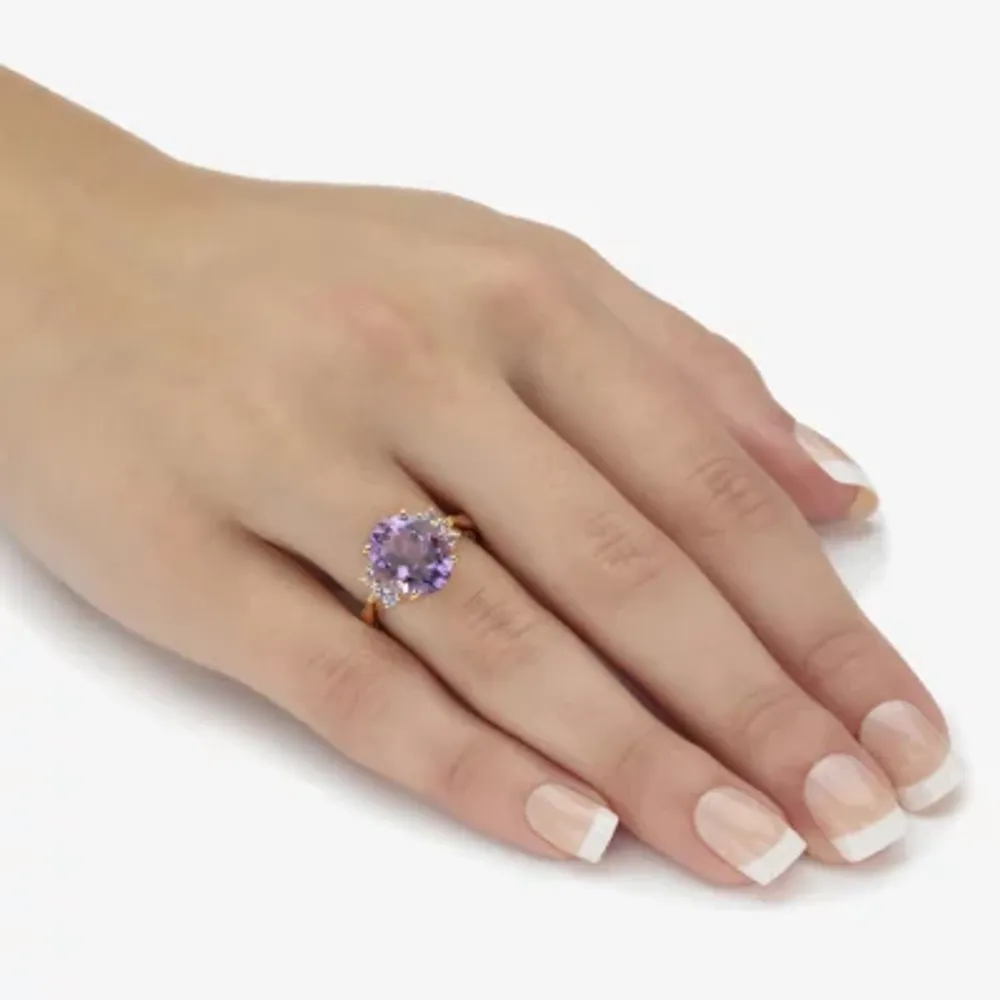 FINE JEWELRY Womens Genuine Purple Amethyst Sterling Silver Butterfly Cocktail  Ring | Hawthorn Mall