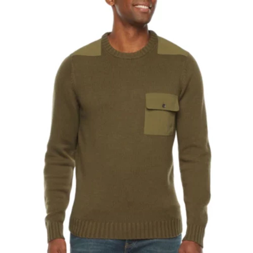 St. John's Bay Outdoor Mens Crew Neck Long Sleeve Pullover Sweater |  Westland Mall