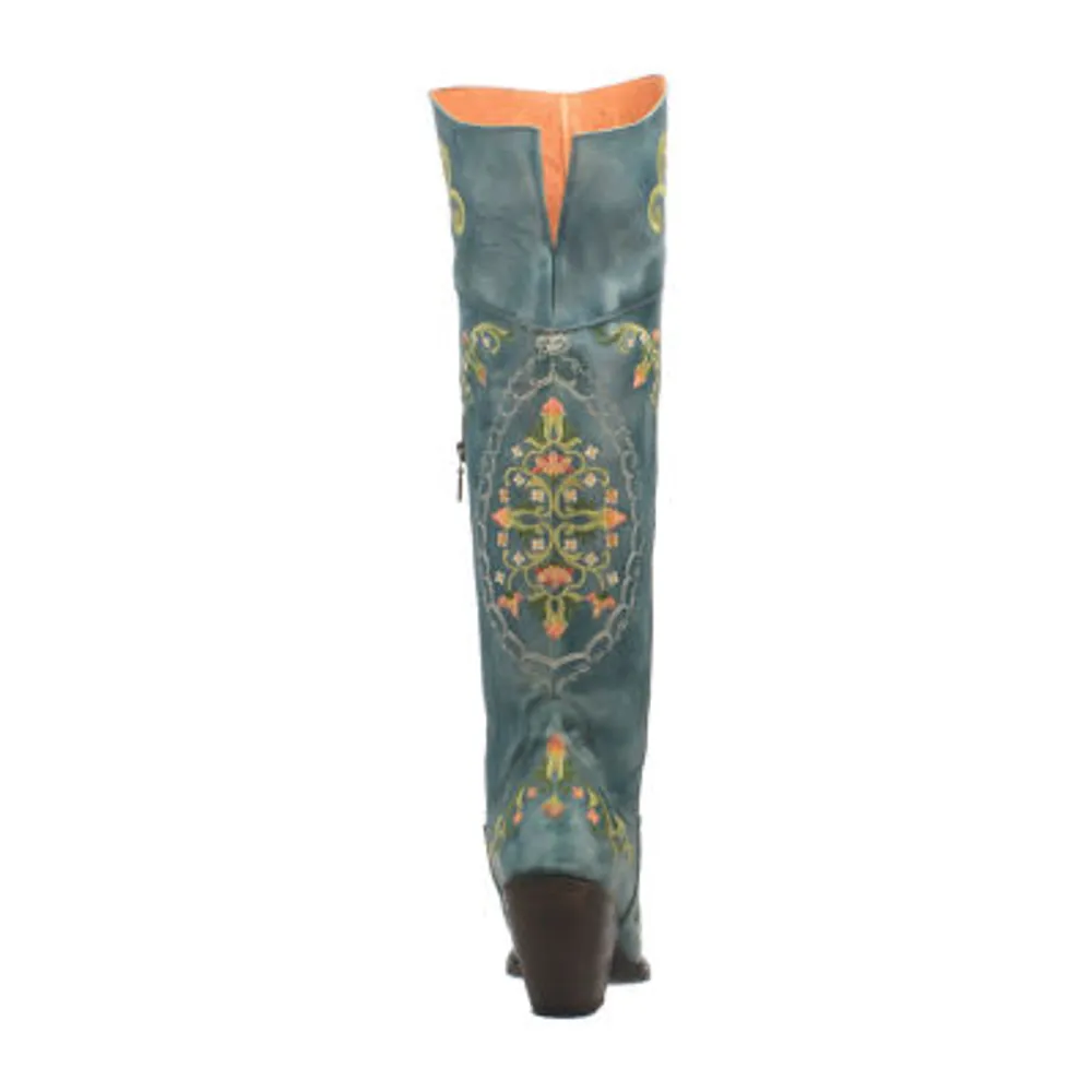 Dan Post Womens Wide Calf Block Heel Over the Knee Boots