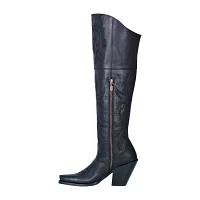 Dan Post Womens Wide Calf Stacked Heel Over the Knee Boots