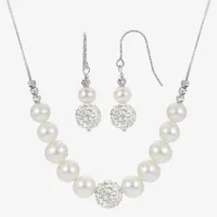 pc. Cultured Freshwater Pearl Sterling Silver Jewelry Set