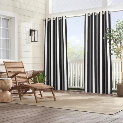 Sunbrella Cabana Light-Filtering Grommet Top Single Outdoor Curtain Panel