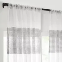 Mercantile Gilson Light-Filtering Rod Pocket Back Tab Single Curtain Panel
