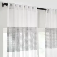 Mercantile Gilson Light-Filtering Rod Pocket Back Tab Single Curtain Panel