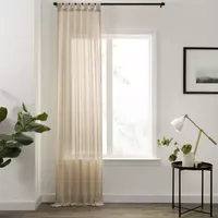 Mercantile Willow Light-Filtering Tab Top Single Curtain Panel