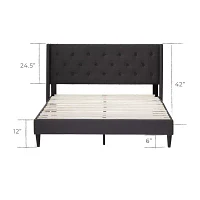 Dream Collection by Lucid® Witten Winged Upholstered Platform Bed