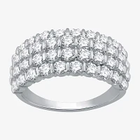Womens 2 CT. T.W. Natural White Diamond 10K Gold Anniversary Wedding Band