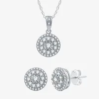 Diamond Blossom (H-I / I1) 1 CT. T.W. Lab Grown White Diamond Sterling Silver Round 2-pc. Jewelry Set