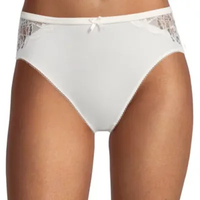 Ambrielle Satin With Lace High Cut Panty