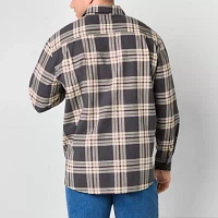 mutual weave Big and Tall Mens Regular Fit Long Sleeve Checked Button-Down Shirt