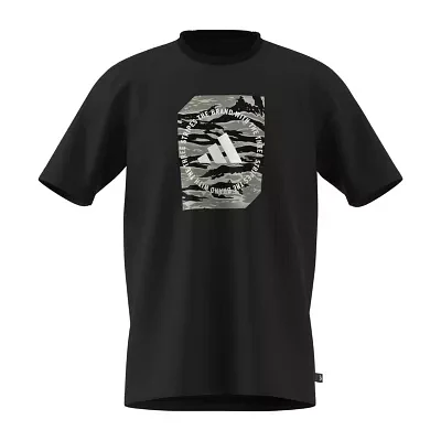 adidas Mens Crew Neck Short Sleeve Graphic T-Shirt