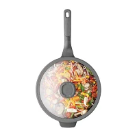 BergHOFF Stone+ Ceramic Non-Stick 11" Wok with Lid