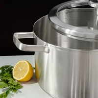 BergHOFF Leo Graphite Recycled 18/10 Stainless Steel 1.7-qt. Stockpot with Glass Lid