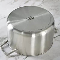 BergHOFF Leo Graphite Recycled 18/10 Stainless Steel 1.7-qt. Stockpot with Glass Lid