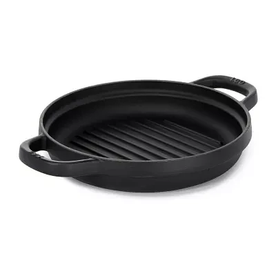 BergHOFF Leo Graphite Enamel Cast Iron 10.25" Round Grill Pan