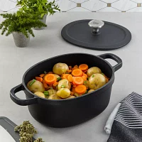 BergHOFF Leo Graphite Enameled Cast Iron 5-qt. Oval Stockpot