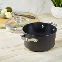 BergHOFF Leo Graphite Ceramic Non-Stick 3.3-qt. Stockpot with Glass Lid