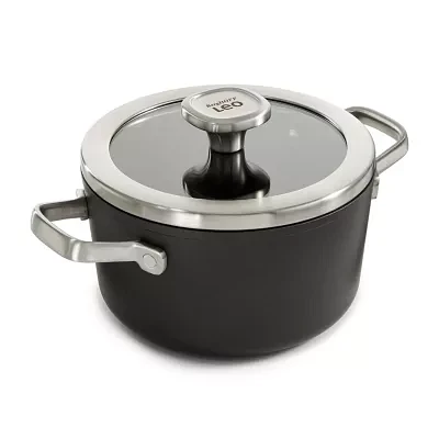 BergHOFF Leo Graphite Ceramic Non-Stick 3.3-qt. Stockpot with Glass Lid