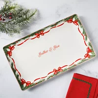 Martha Stewart Festive Bow Ceramic Serving Platter